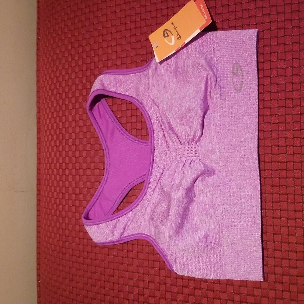 XS Champion Medium Support Purple Sports Bra